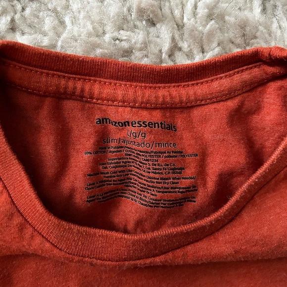 Amazon Basic’s Men's Rust Orange T-Shirt - Picture 2 of 3